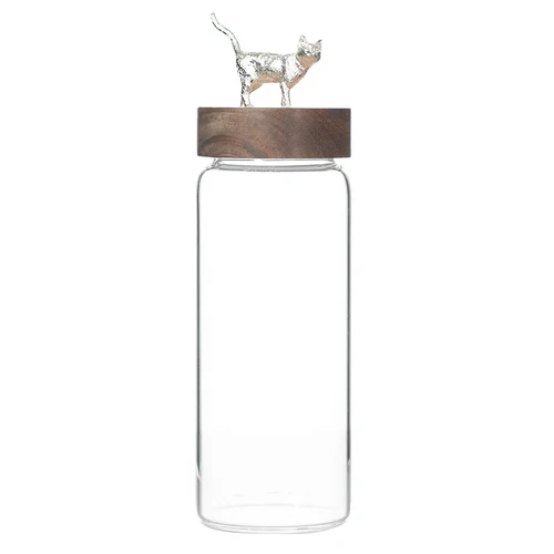 Нордический бессвинцовый стеклянный резервуар для хранения пищевая бутылка для хранения с крышкой Герметичная банка для хранения кофейных зерен бытовой пищевой чайный ящик - Цвет: 1pcs-L