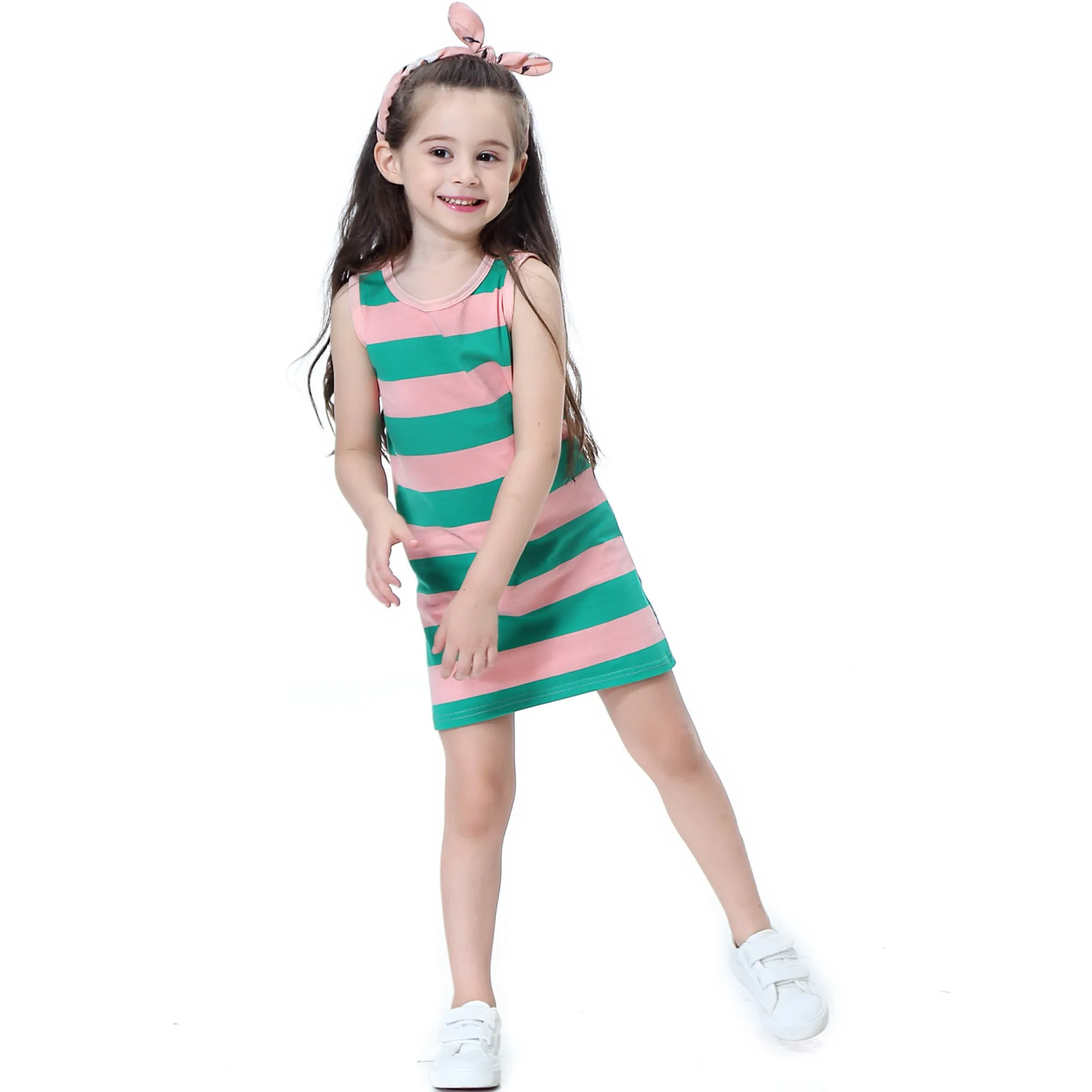 

2 3 4 5 6 7 8 9 10 11 12 Year Girls Dress 2019 New Cotton Kids Dresses for Girls Summer Sleeveless Children Princess Clothing