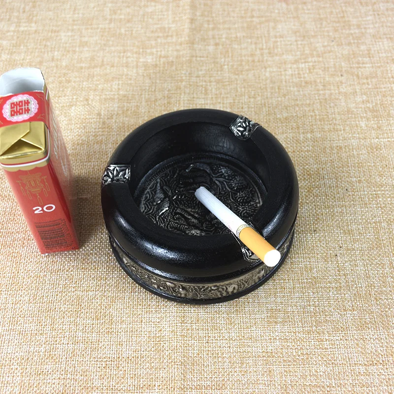 Solid wood tin ashtray Creative Crafts Gifts for Southeast Asian Characteristic Home Club