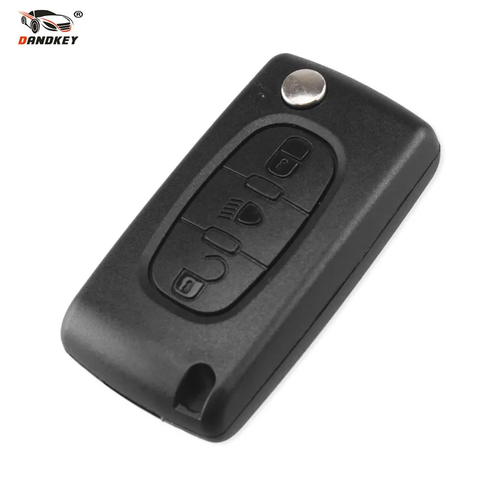 Складной чехол Dandkey с 3 кнопками для Peugeot Partner 306 407 107 207 307 308 406 408 | Автомобили и
