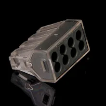 Free shipping 20Pcs PCT-108 Push wire wiring connector For Junction box 8 pin conductor terminal block Electrical Contacts