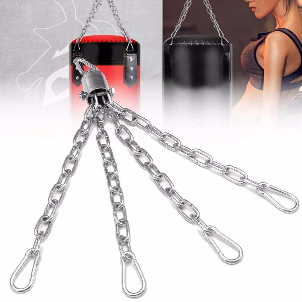 Steel Boxing Target Sandbags Punch Bag Ceiling Hook With Chains Wall
