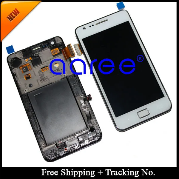 Free Shipping Tracking No 100 4 3 tested For Samsung Galaxy S2 i9100 LCD Digitizer Assembly