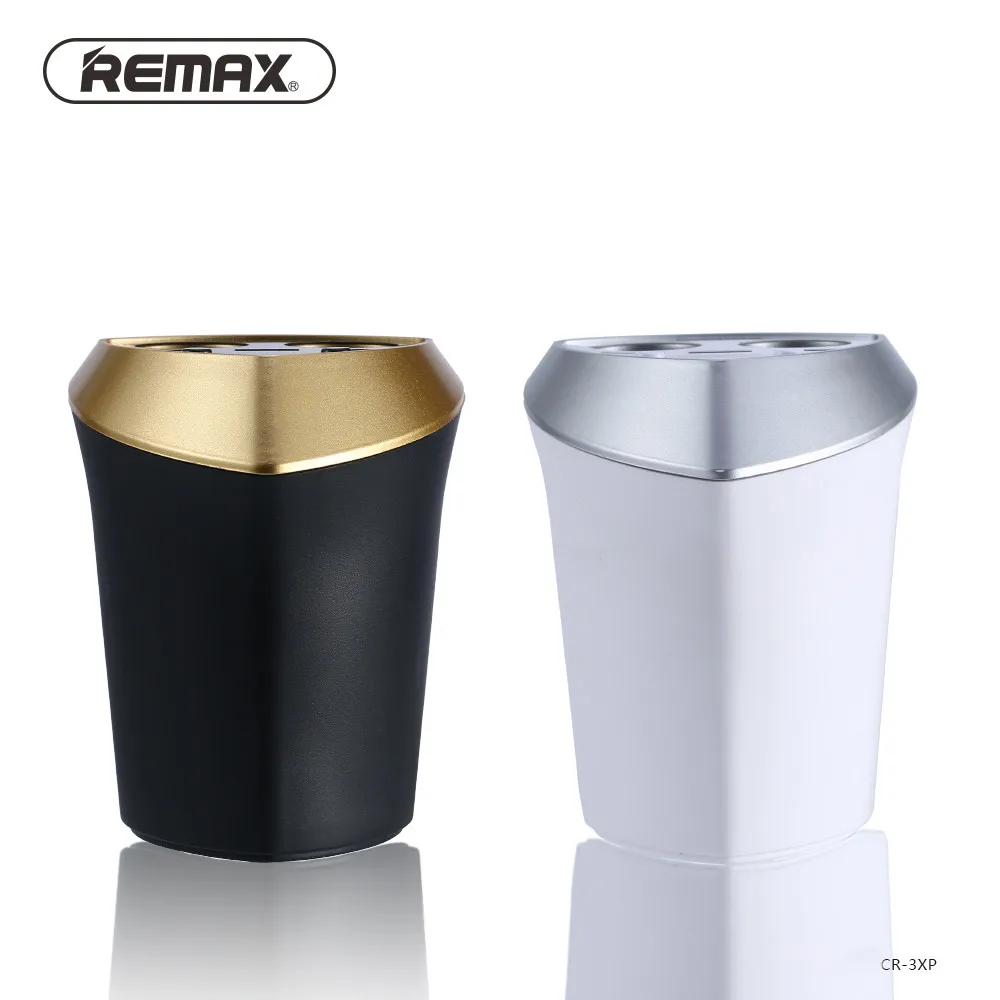 Remax Smart Car Cup 3 USB Автомобильное зарядное устройство прикуриватель дисплей напряжения прикуриватель розетка разветвитель для gps iPhone