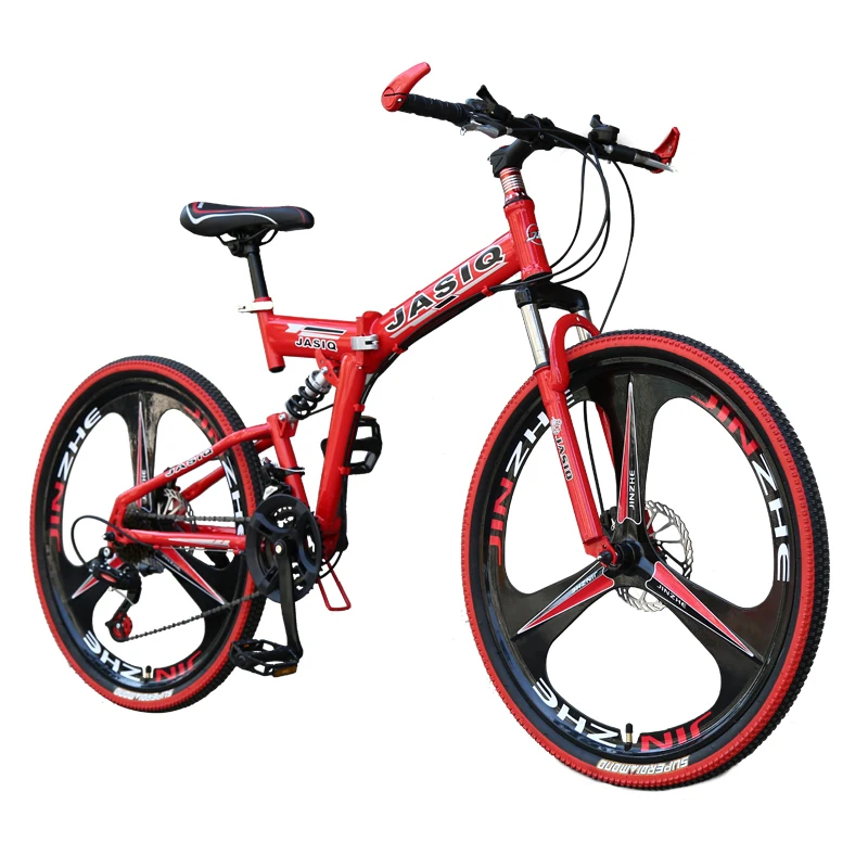 26 inch mountain bike 21 speed Folding mountain bicycle double disc brake bike New folding mountain bike Suitable for adults