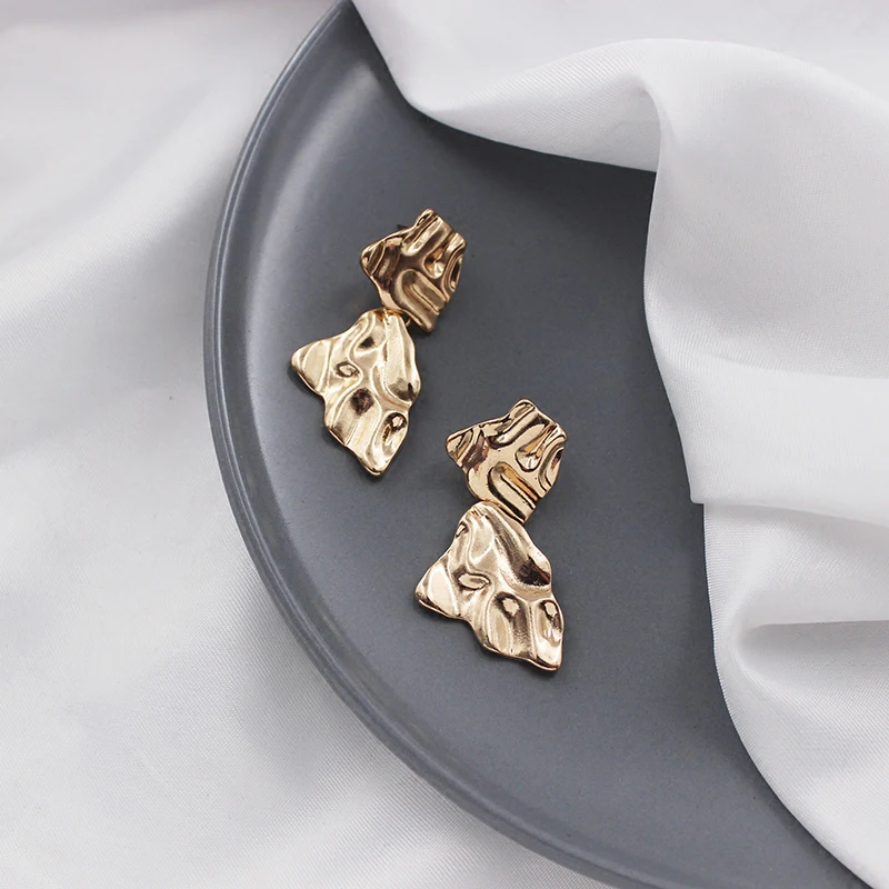 Серьги Peri'sBox золотого и серебряного цвета, необычные серьги-капли для женщин, дизайнерские украшения, массивные геометрические серьги Заводские, закупка