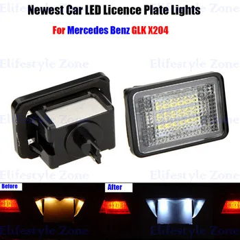 2 x LED Number License Plate Lamps OBC Error Free 18 LED For Mercedes Benz GLK 204