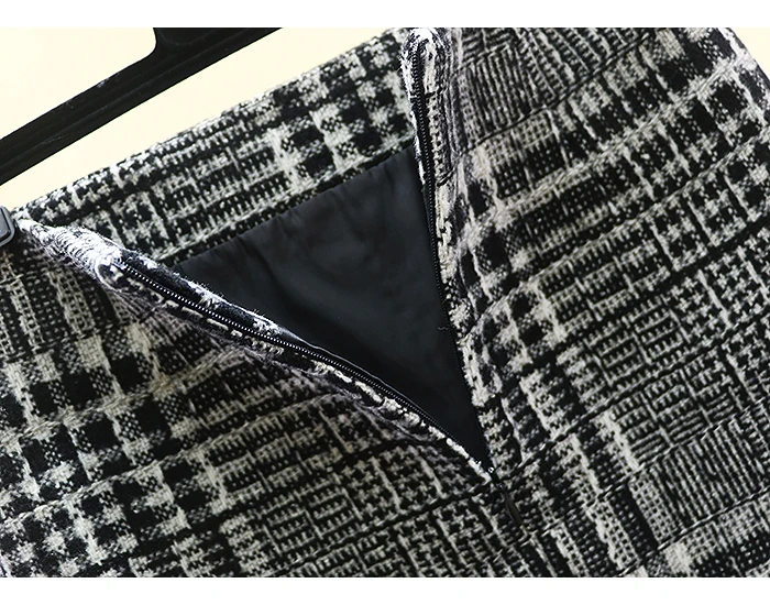 Женские юбки трапециевидной формы с высокой талией в клетку Ретро корейский стиль универсальная мини-юбка для женщин s Moda Mujer элегантный цвет блок шик