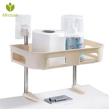 

Multi-function Single Tier Toilet Seat Holder Rack Paper Tissue Sundries Storage Box Wall Mounted Bathroom Shelves Storage Rack