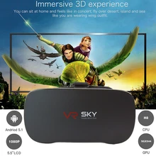 All-In-One VR Box Google cardboard Virtual Reality VR Glasses VR Headset Allwinner H8 Octa Core 5.5 In 1080P FHD Display BT4.0
