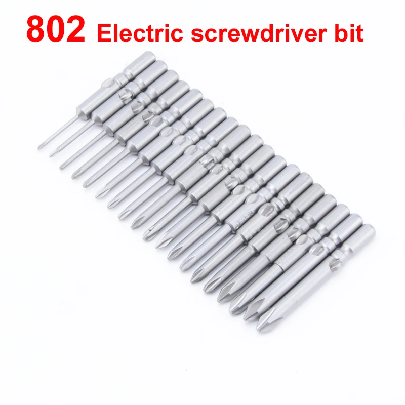 

19PCS 802 Electric Screwdriver bits 60mm Length 6mm Round Shank Magnetic Phillips Cross Screwdriver Bits Tool PH00 PH0 PH1 PH2