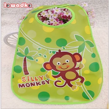 

Lawadka Adjustable Baby Bandana Bibs EVA Plastic Waterproof Lunch Bibs Infants Cartoon Bibs Baberos Summer Style