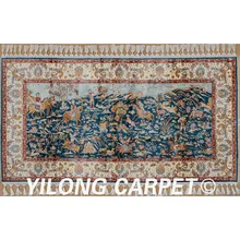 Yilong 2,7 'x5. 1' Восточный ковер шелка охоты изысканный дизайн персидский ковер ручной(1605