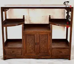 Мебель из красного дерева Деревянный сервант деревянный античный чай Шкаф Ресторан боковой шкаф