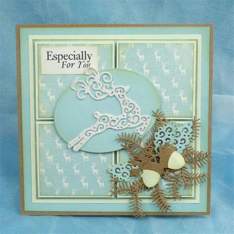 

YaMinSanNiO Animal Deer Metal Dies Cutting Dies Scrapbooking Embossing Dies Cut Stencils DIY Cards Craft Dies