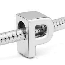 DIY Подходит для Pandora шармы браслеты буквы P бусины стерлингового серебра 925-ювелирные изделия