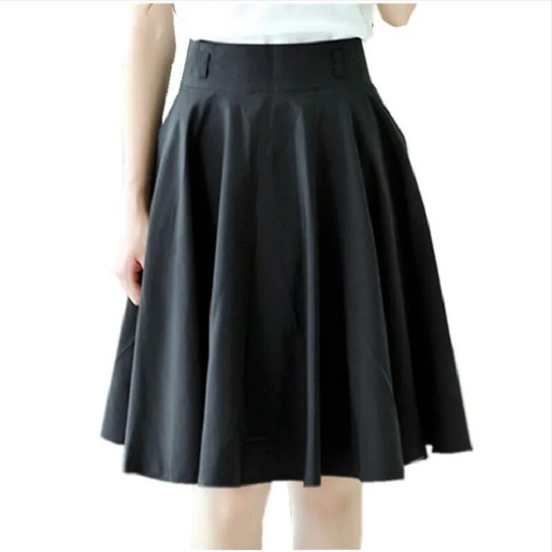 2021 модная Женская весенне-летняя юбка плиссированная средней длины с высокой