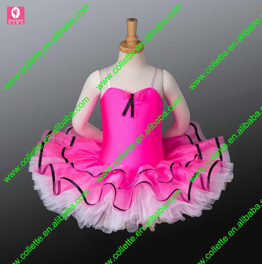 Pink Ballet Tutu Dress with Black Trim main image 0
