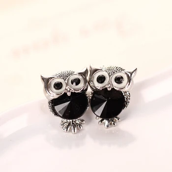 

Crystal Owl Stud Earrings For Women Vintage 11 Colors Choose Animal Statement Jewelry Gifts Accessories