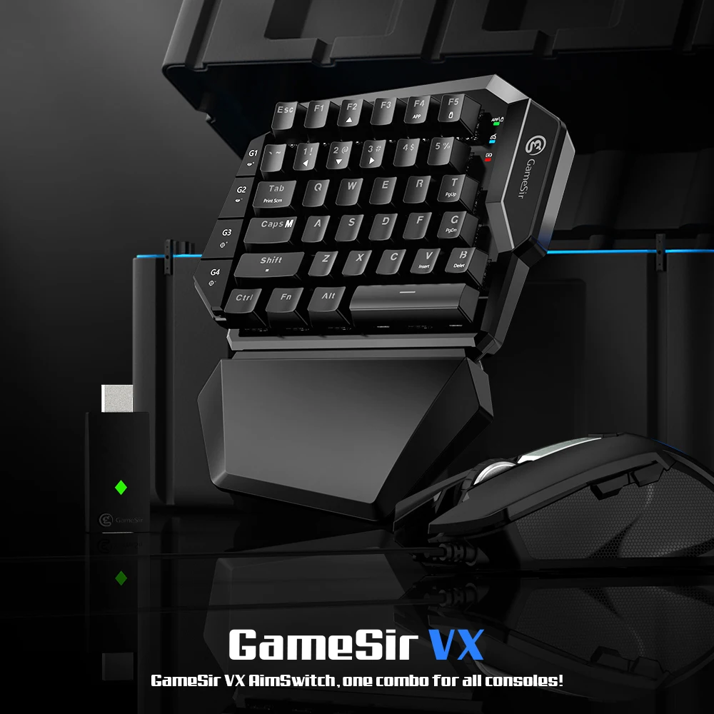 GameSir VX с одной рукой 2,4G Беспроводная Bluetooth игровая клавиатура с регулируемым dpi Проводная мышь для Xbox/PS3/PS4/Switch/PC
