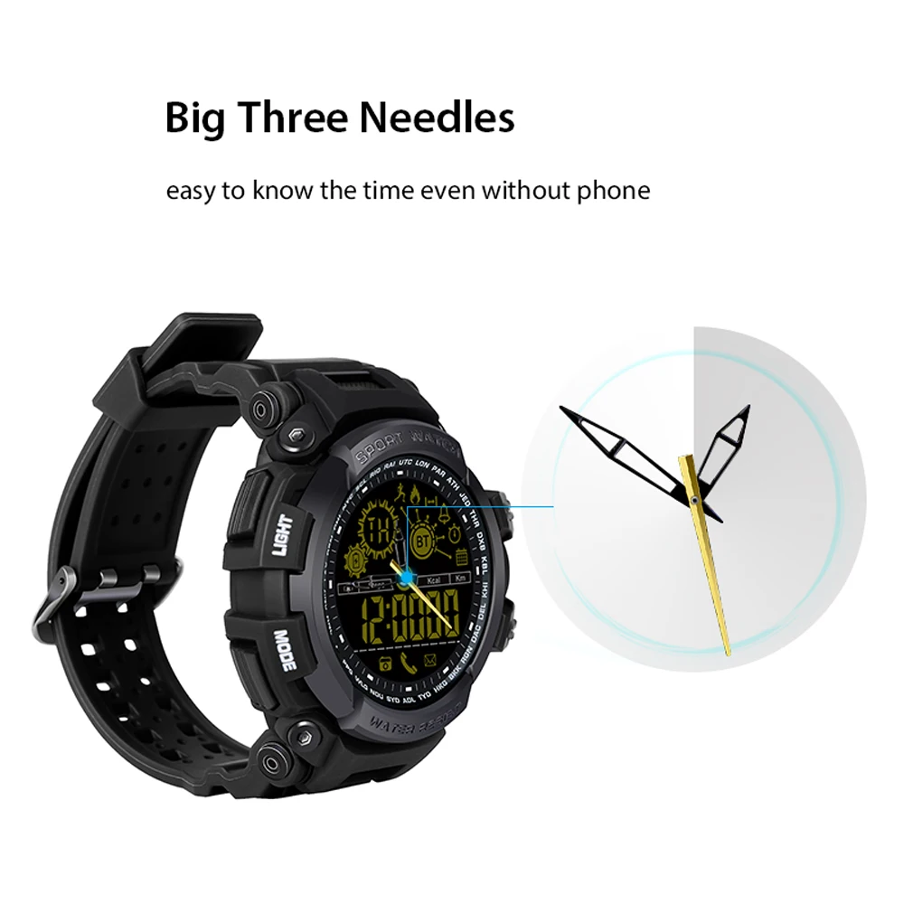 DFOI Bluetooth SmartWatch Смарт часы Noctiluc Водонепроницаемый IP68 5ATM спортивные шагомер для xiaomi
