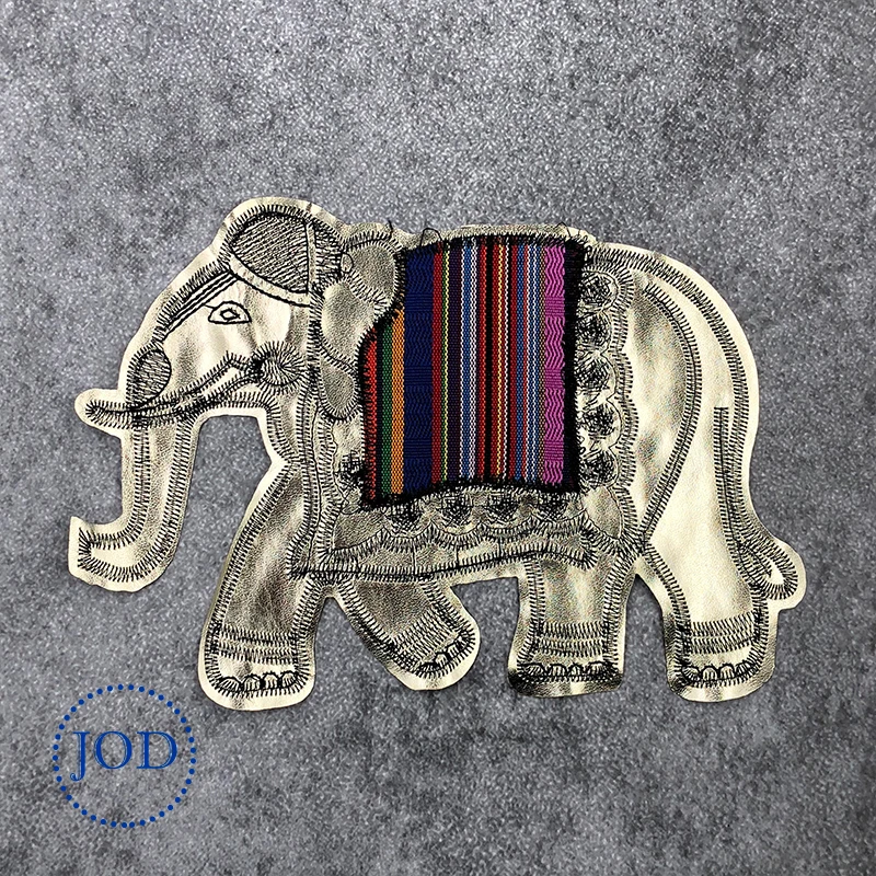 

JOD DIY Large Elephant Embroidery Patch Clothes Applique Sew on Decorative Patches for Clothing Stickers Sewing Applications @