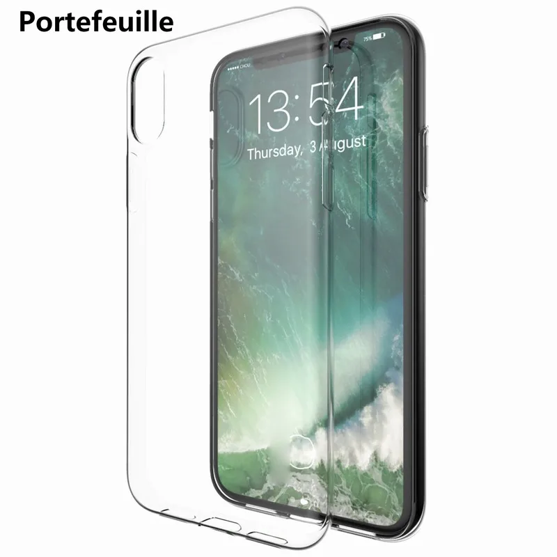 Portefeuille 10PCS For iPhone X Case TPU Rubber Silicone Case Cover For Apple iPhone 8 Plus 7 6 S 6S 5 5S SE 5C 4 4S Accessories (5)