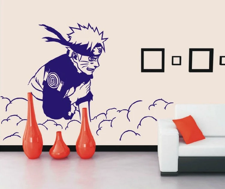 Naruto wall stickers Japanese Cartoon Naruto Mural Art Wall Decal Wall