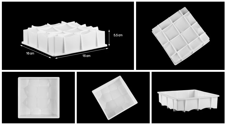 1 шт. DIY неравномерность в виде геометрических фигур большая силиконовая форма для выпечки в форме цветка 3D Пан силиконовые формы квадратной формы для выпечки тортов украшения инструменты