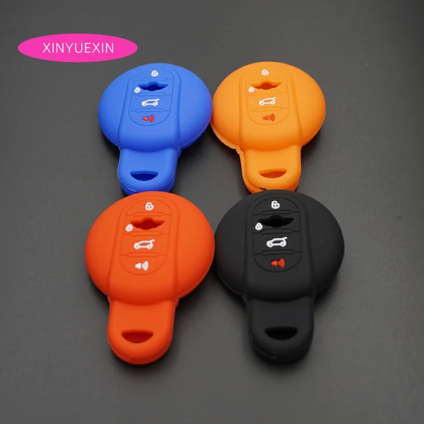 Xinyuexin силиконовый чехол для ключей от машины Fob BMW Mini Cooper F54 F55 F56 F60 умный автомобиля