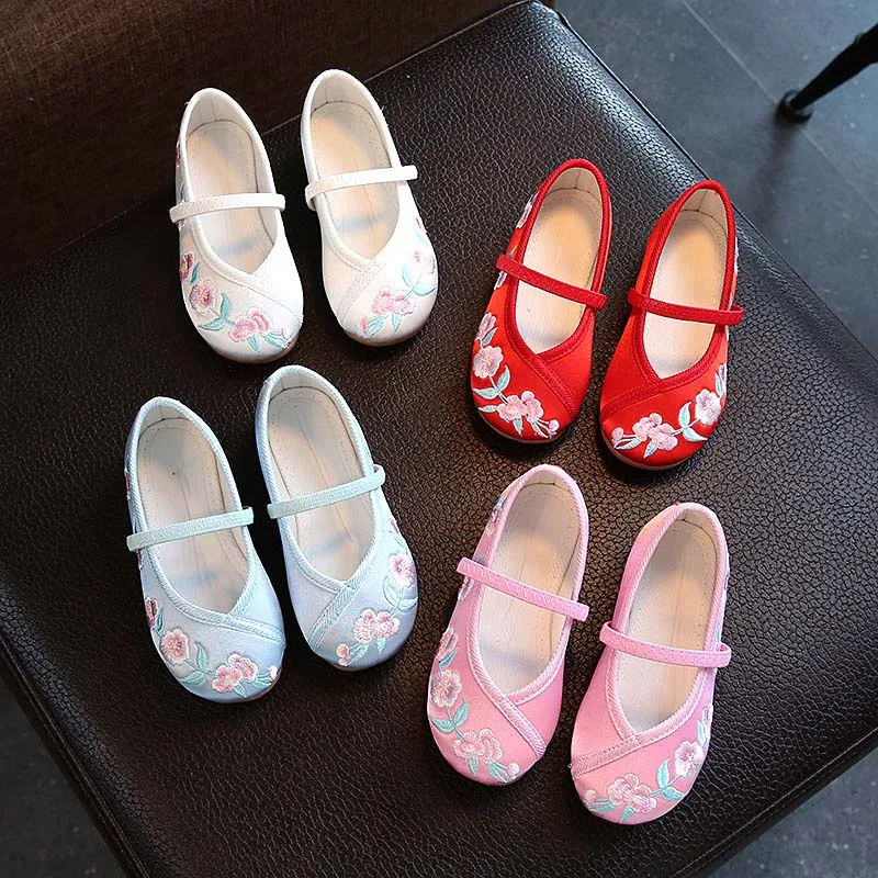 

Kids Casual Cloth Shoes Sneakers for Toddler Girls Boys with Handmade Floral Embroidery 88 NSV775