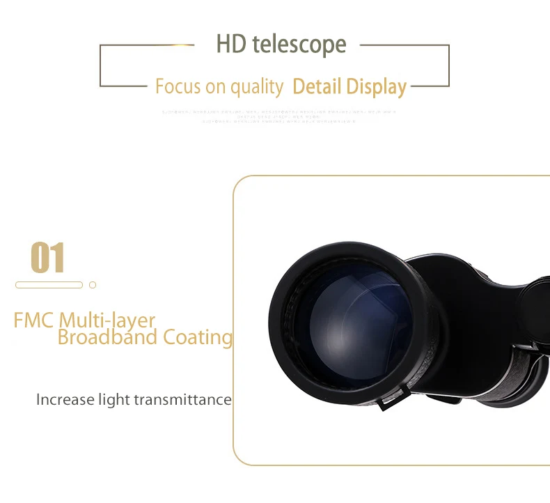 20x50 бинокль мощный телескоп складной HD высокой мощности Низкий уровень освещения ночного видения оптический 20X телескоп увеличение