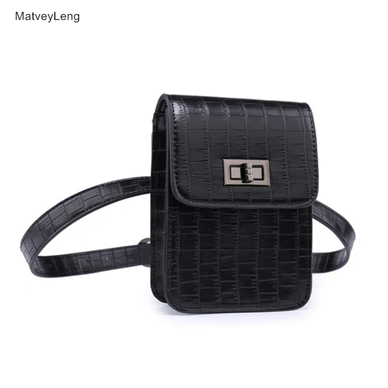 

Fashion New Women's Waist Packs Mini Waist Packs High-Quality PU Leather Waist Packs Multi-Purpose Waist Packs Metal Chain Bag