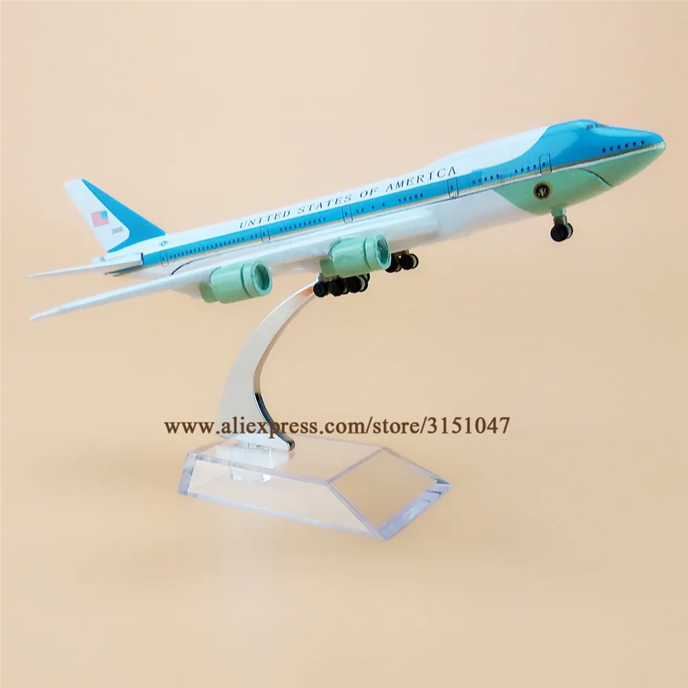 16 см Соединенных Штатов Америки Air Force One B747 Boeing 747 авиакомпании модель самолета