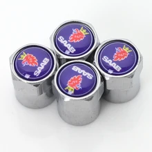 Car tire Valve Caps fit for saab badge Accessories car-styling