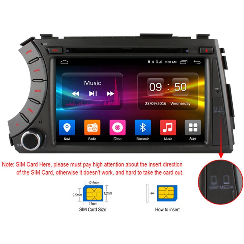 Excellent 4G SIM LTE Octa Core Android 6.0 Car DVD Player For Ssang Yong SsangYong Kyron Actyon Sports Korando 2005-2013 GPS Radio Stereo 4