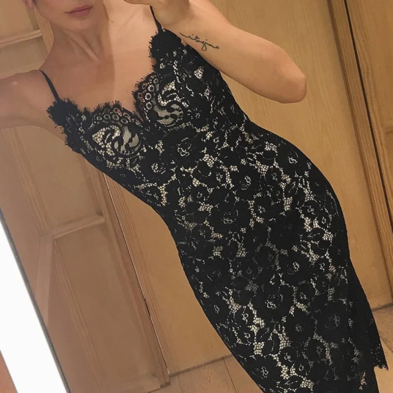 INDRESSME сексуальное с глубоким v образным вырезом открытой спиной кружевное Мини