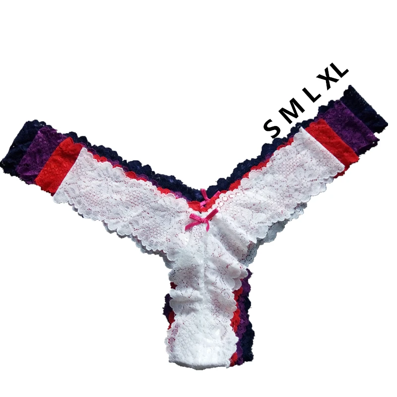 Ixuejie 3Pcs/lot S-XL Plus Size Women Lace G String Big Size Sexy Panties Quick Dry Fashion Underwear Briefs