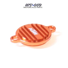 Orange CNC Billet Engine Oil Filter Cover Cap For KTM 250 350 450 505 SXF 450SMR 350 EXCF 200 450 530 EXC 350 SX SXF EXC EXF SMR