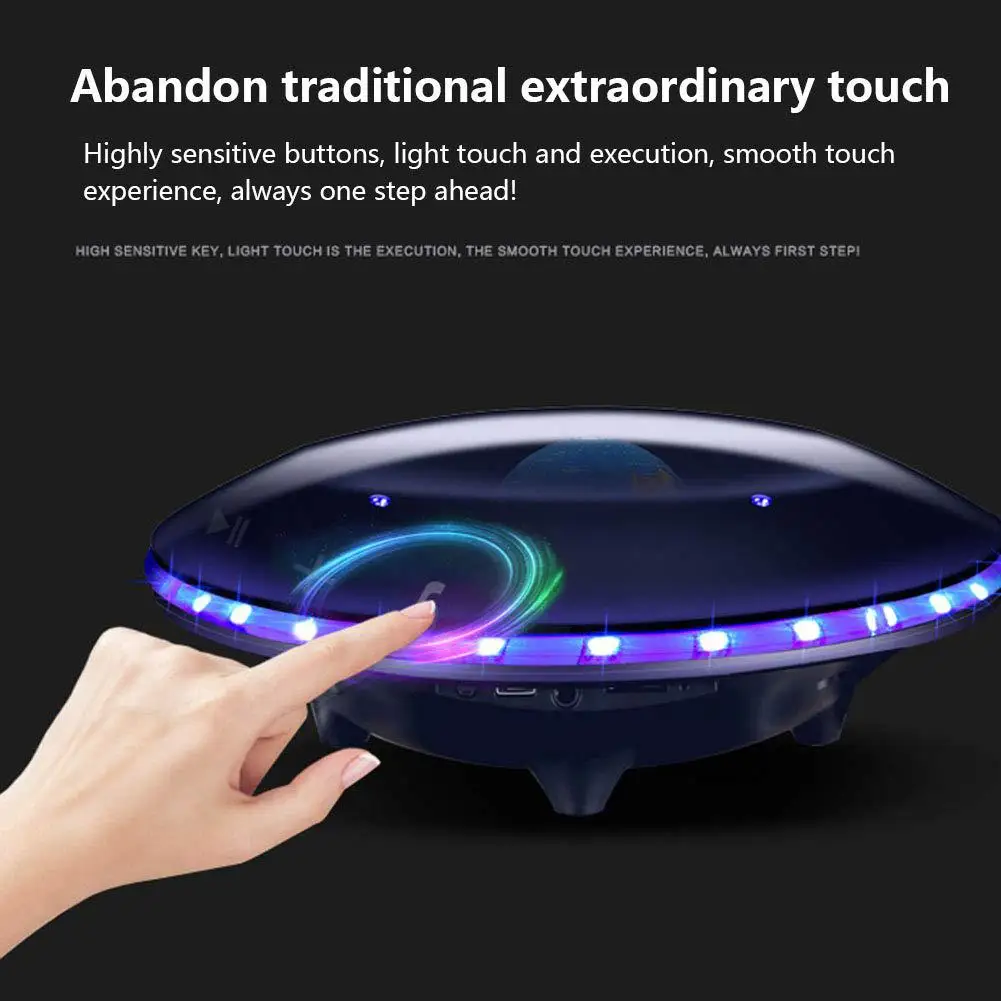 Studyset Chic Bluetooth Speaker Magnetic Suspension Audio Computer Phone Dual Speaker Colorful Light Stereo Subwoofer