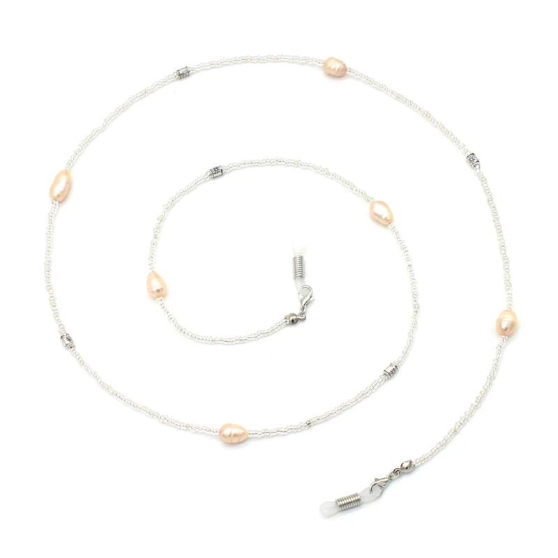 

New Reading Glasses Chain Sunglasses Holder Neck Strap Metal Rope Pearl Necklace Lanyard