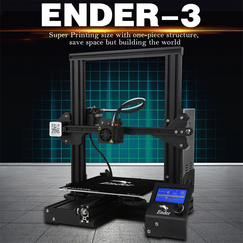 

2018 New Ender-3 3D Printer DIY Kit V Groove Large I3 Mini Printer 3D Continuation Print Power 110C Creality 3D