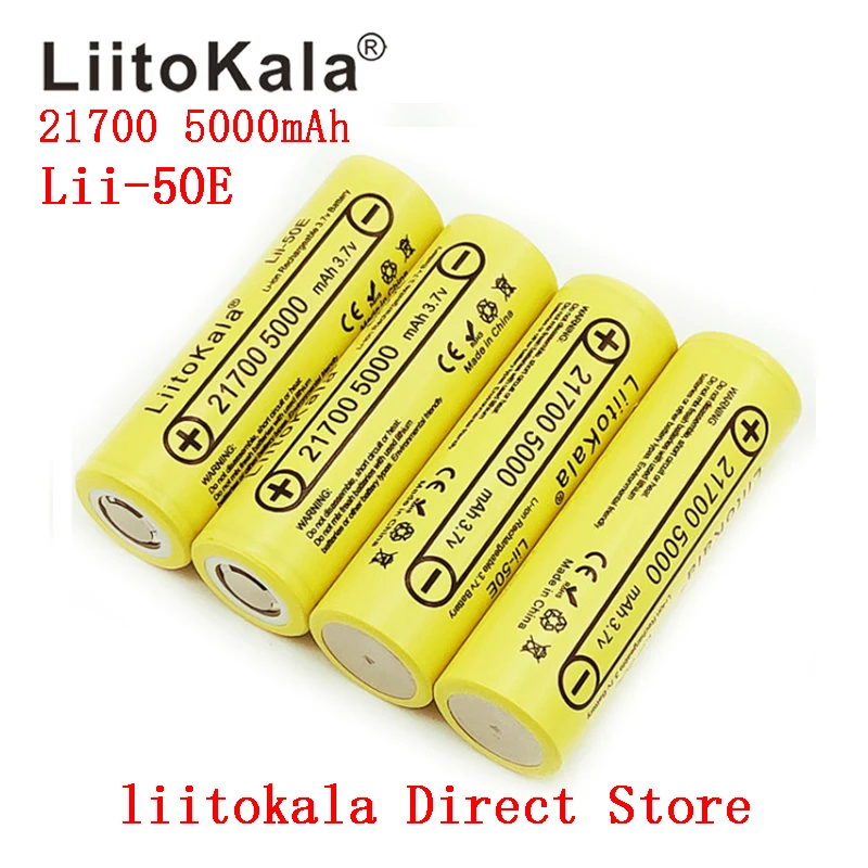 Литий ионный аккумулятор LiitoKala 21700 4800 5000mA 3 7 В разрядное зарядное устройство 35 А