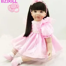 60 см Мягкая силиконовая виниловая кукла-Реборн, Игрушки для маленьких девочек, реалистичные куклы принцессы Сью, лучшие рождественские подарки