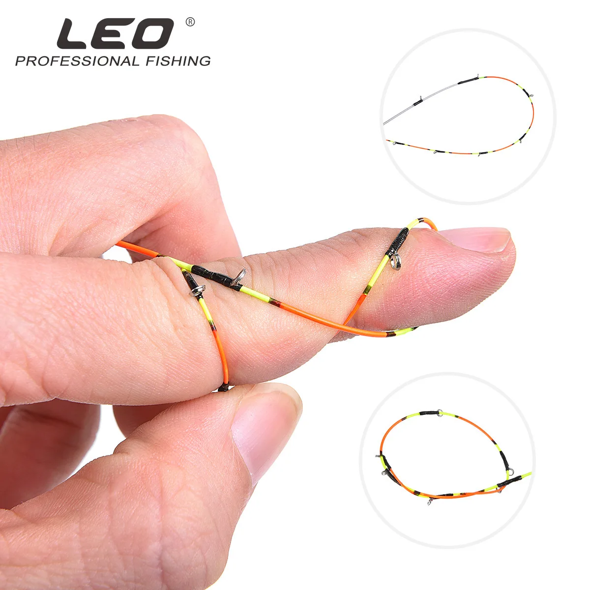 LEO semi-titanium alloy fishing rod slightly squid fishing 1m soft slightly rod Raft fishing ice fish reel seat 6+1BB