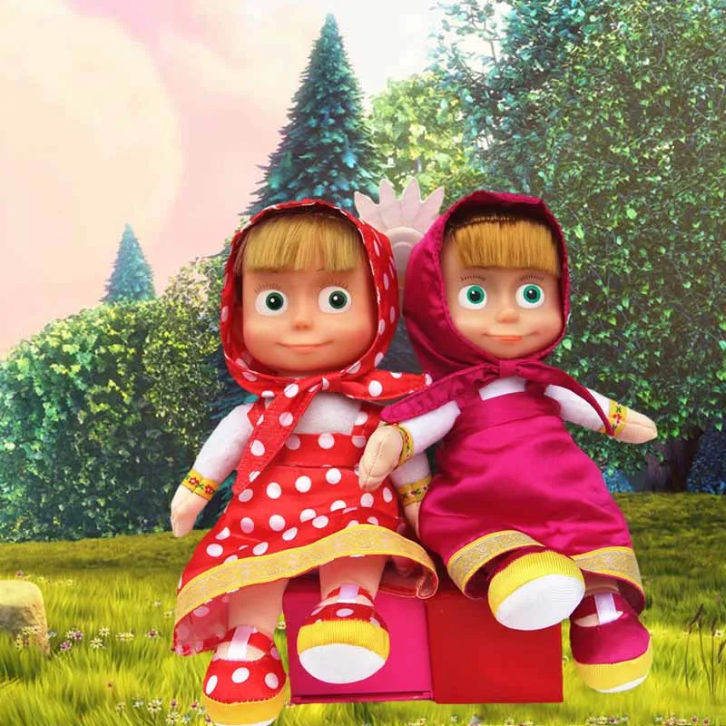

Masha and Bear Stuffed Toy Birthday Gifts Plush Home Bedding Decors Dolls Kids