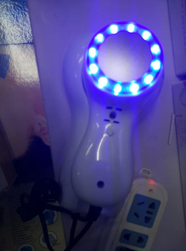 

Handle Blue Light Cold Hammer Skin Rejuvenation Spa Beauty Massage Device