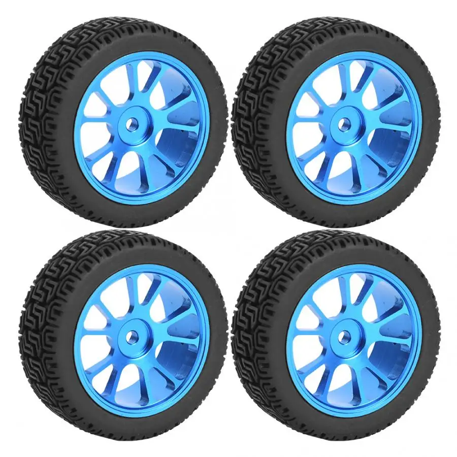 4pcs 1/18 RC Racing Car Wheel Tires Metal Y-Shaped Rims Wheel Wide Tyre For Wltoys 1/18 A959 A979 A969 Model Car Accessory - Цвет: Белый