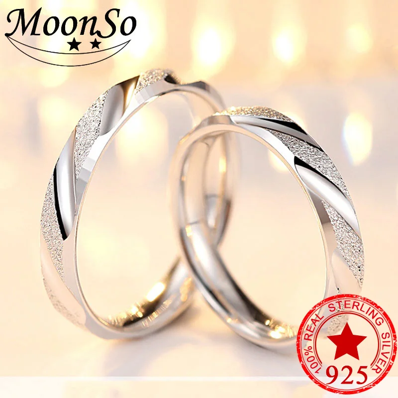 Solid S925 sterling silver couple ring men and women silver jewelry creative on the wholesale section of the wholesale R4345S