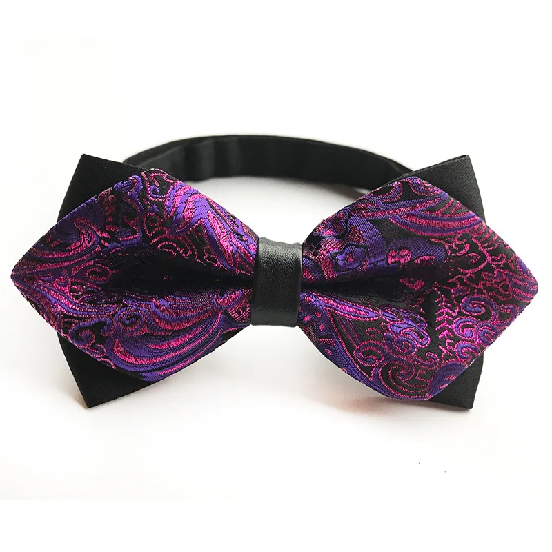 

11.5*5.5cm 2019 Rose Purple Fashion Adult Men's Bow Tie Bowtie Man Wedding Handmade Neckwear Male Designer Papillon Necktie